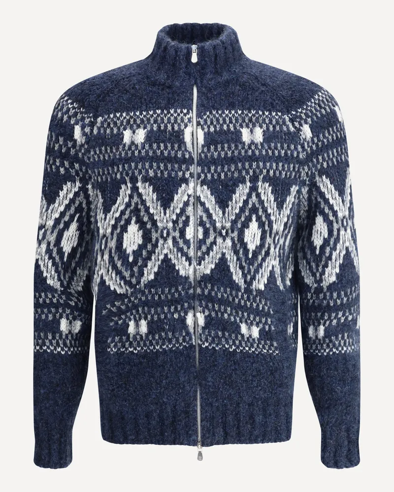 Brunello Cucinelli Knit Cardigan Male Blue