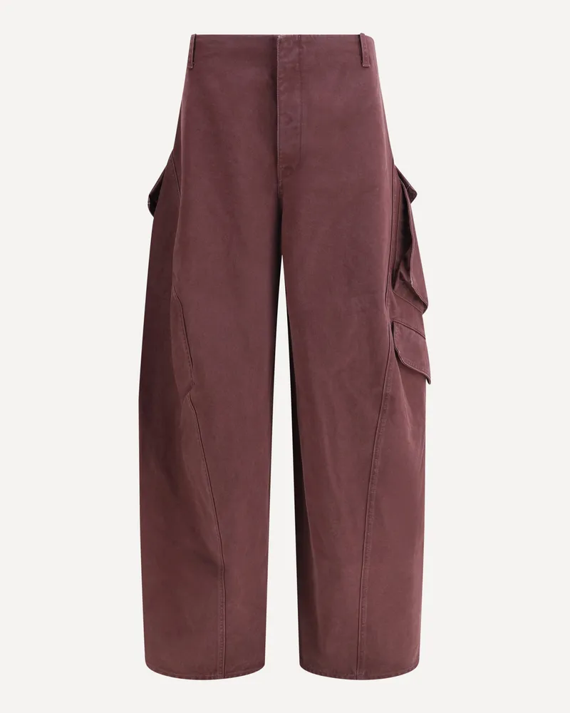 Alaïa Barrel cargo Pants Female Bordeaux