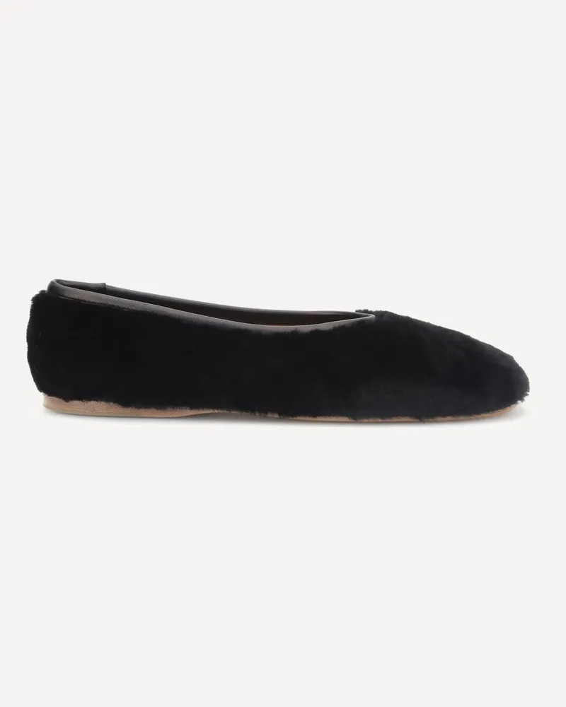 forte_forte FORTE_FORTE Sheepskin Ballerinas Female Black