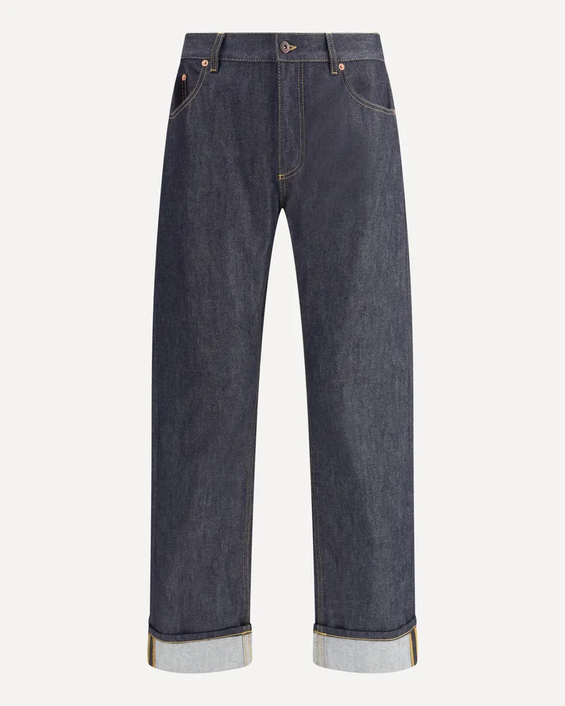 Bottega Veneta Indigo Rinsed wide leg Jeans Male Blue