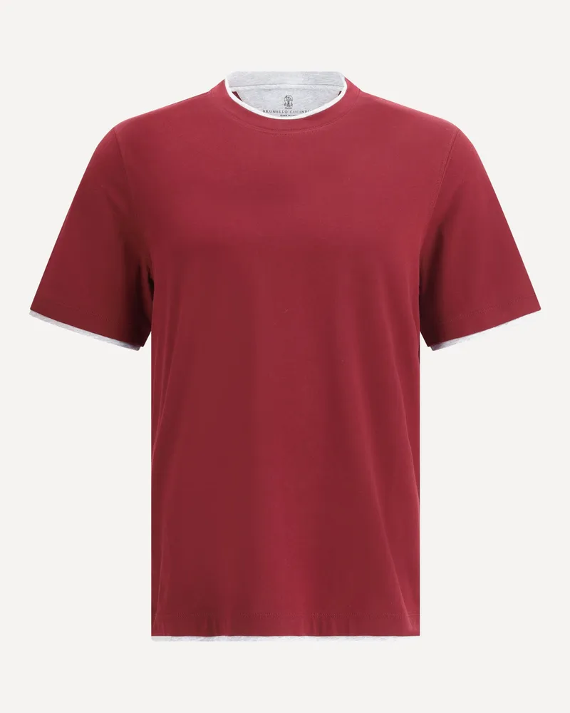 Brunello Cucinelli T-Shirt Male Bordeaux