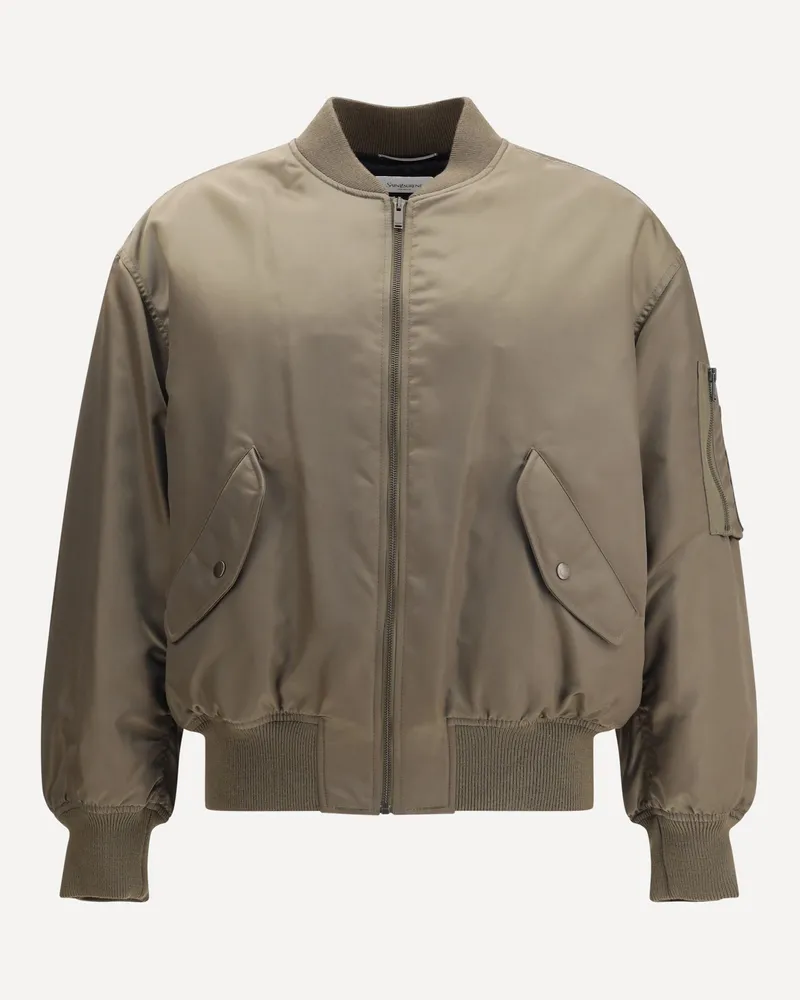 Saint Laurent Oversized bomber Jacket Male Khaki