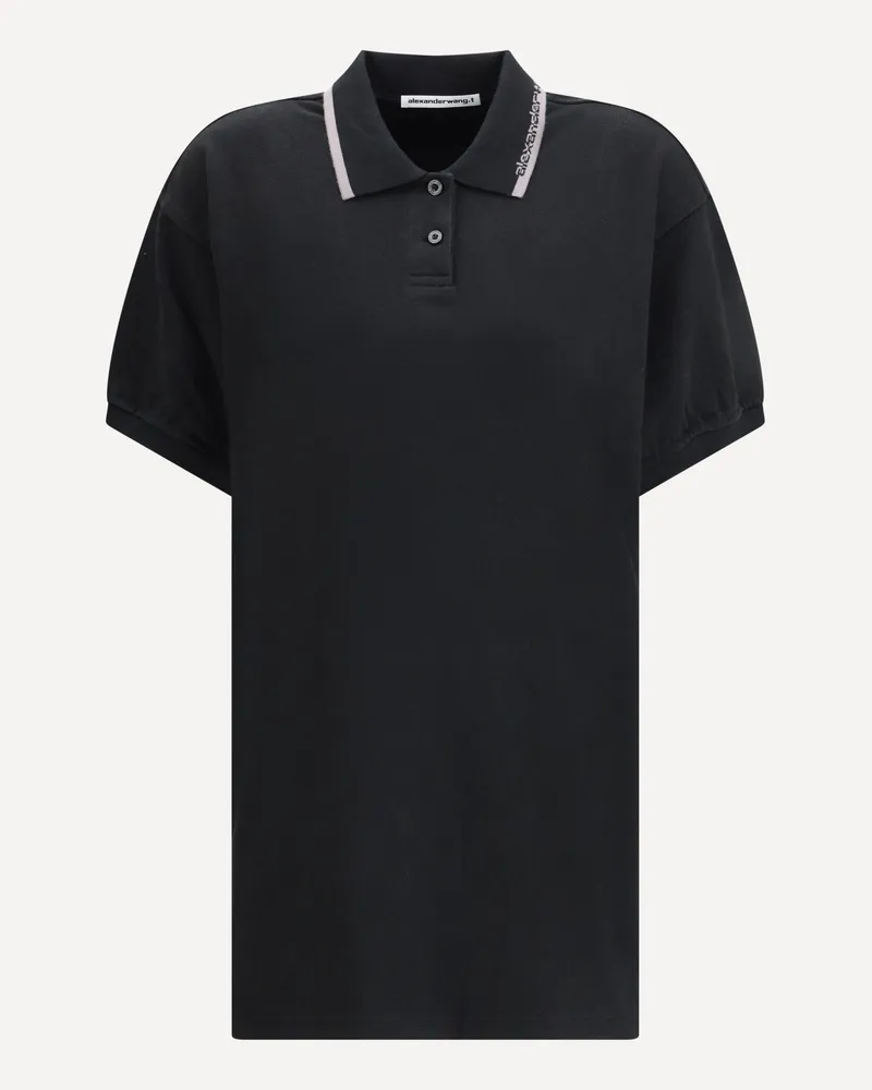 Alexander Wang Cotton Polo Mini Dress Female Black