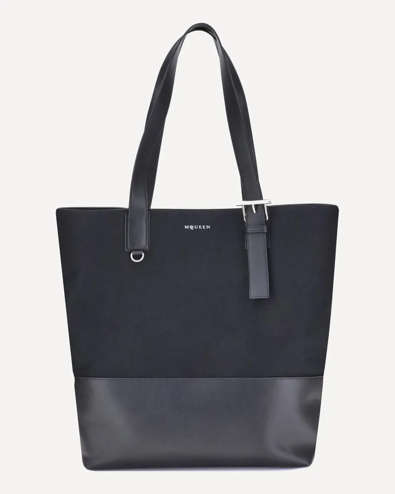 Alexander McQueen Canvas Tote Bag Male Black