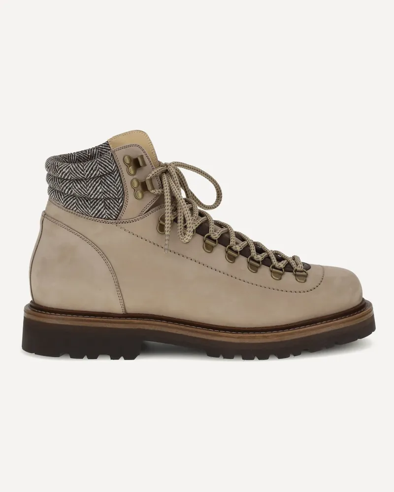 Brunello Cucinelli Hiking Boots Male Beige