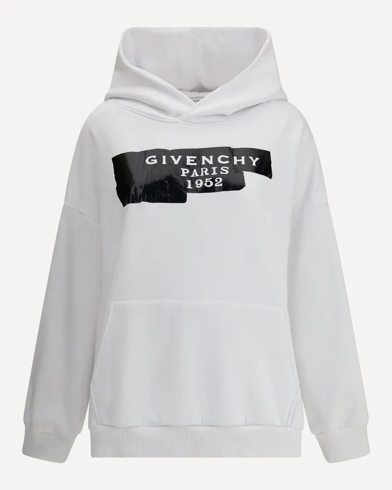 Givenchy Gauzy fabric Hoodie with givenchy tape Female White