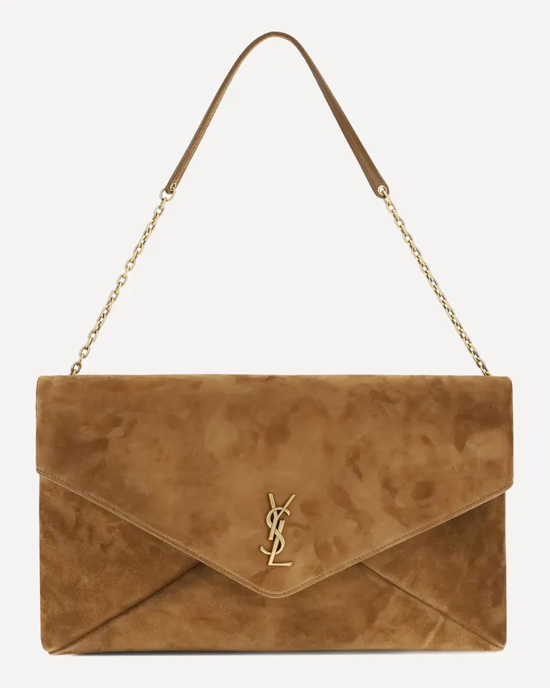 Saint Laurent Cassandre Shoulder Bag Female Beige