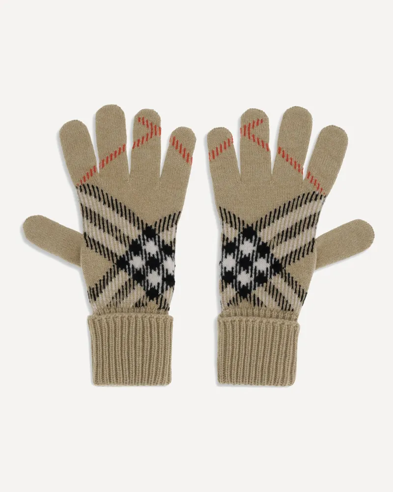 Burberry Cashmere blend Gloves Male Beige