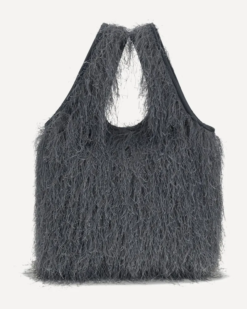 Dries van Noten Fringed Tote Bag Female Grey