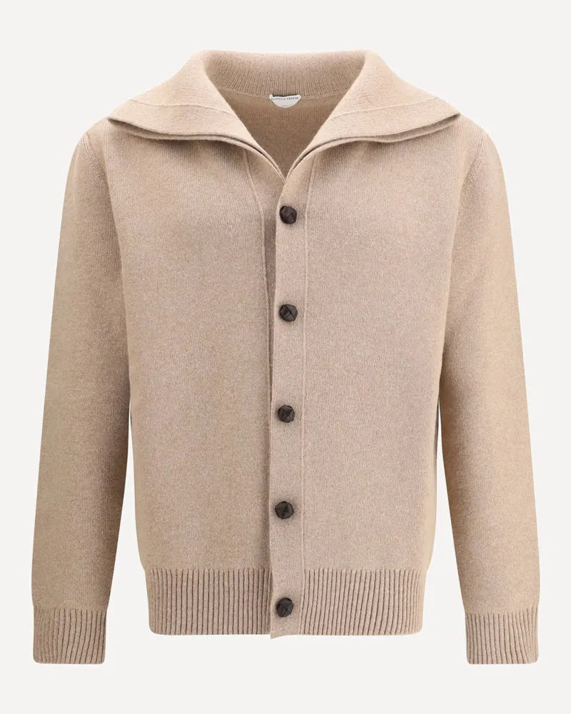 Bottega Veneta Compact wool Cardigan Male Beige