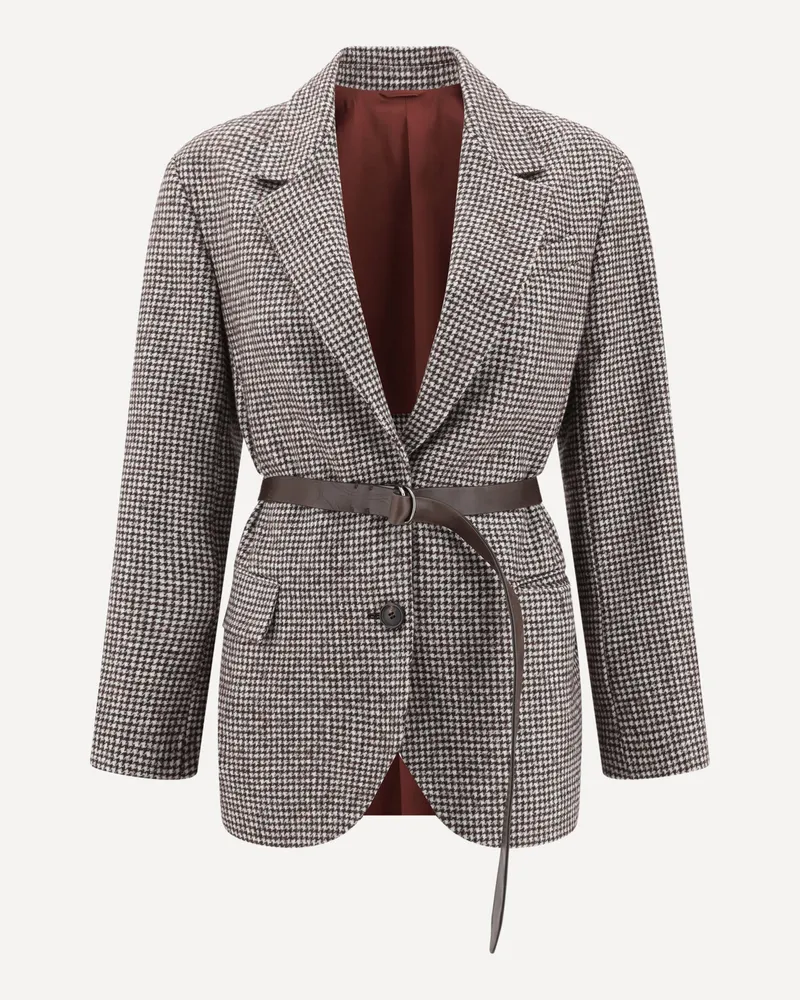 Brunello Cucinelli Blazer Jacket with belt Female Brown