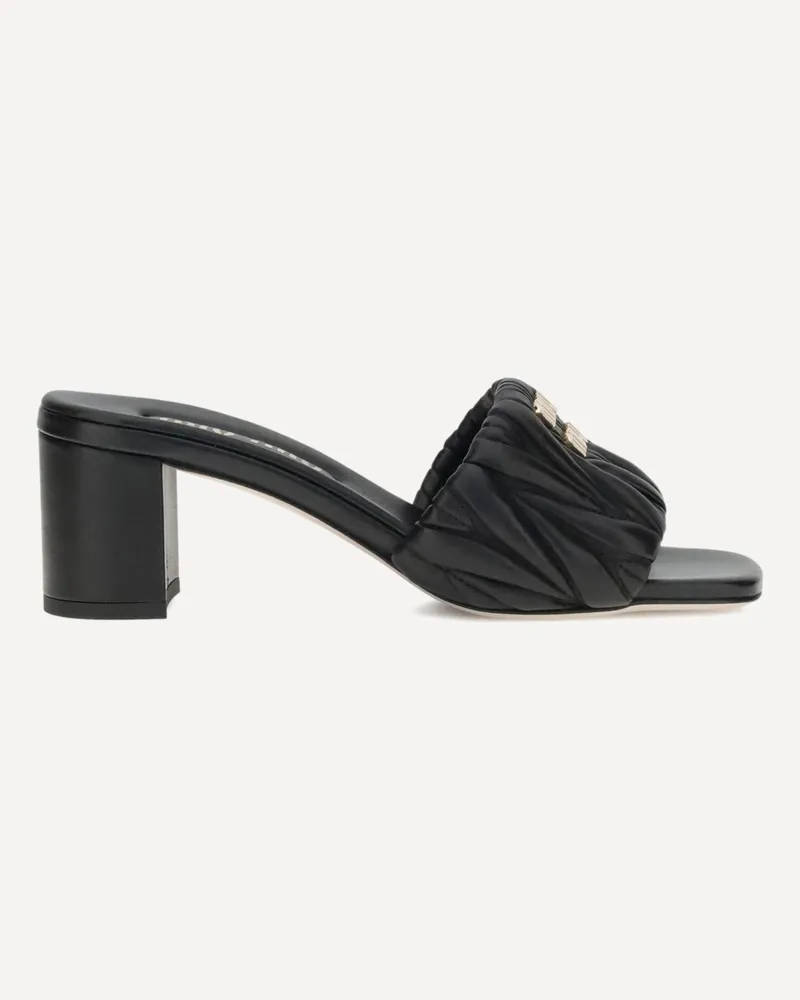 Miu Miu Logoed Sandals Female Black