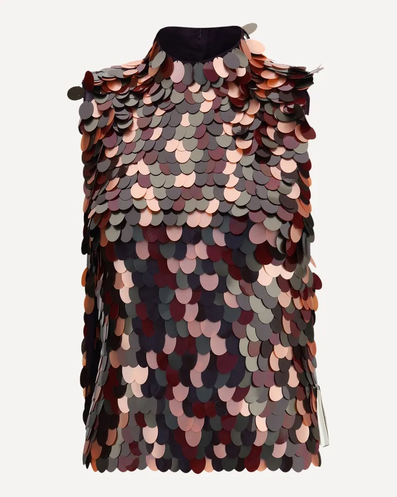 Dries van Noten Sleeveless sequin Top Female Bordeaux