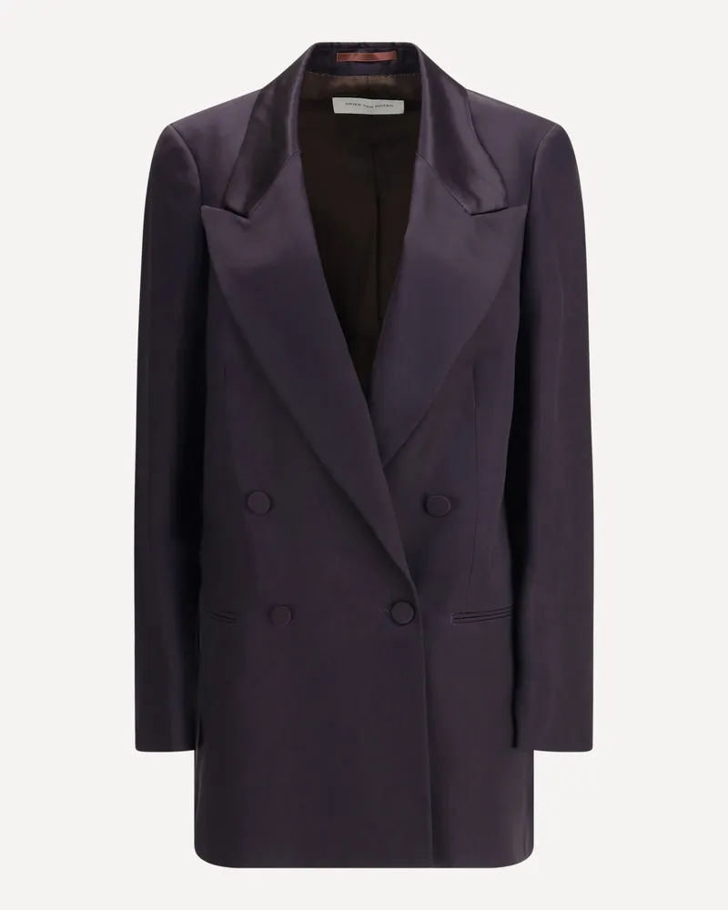 Dries van Noten Double-Breasted Blink Blazer Female Purple