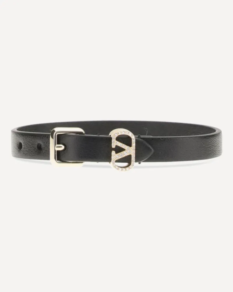 Valentino Garavani Leather Bracelet Female Black