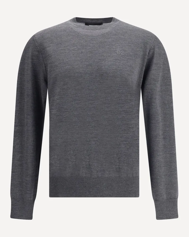 Dsquared2 Virgin Wool Sweater Male Grey