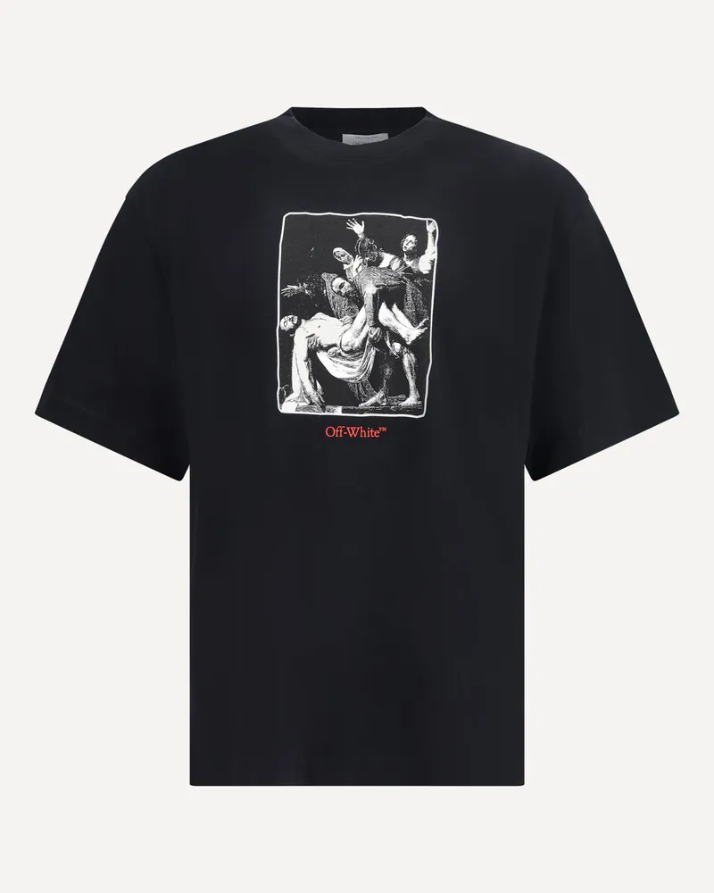 OFF-WHITE Cards Painting Skate T-shirt Male Black