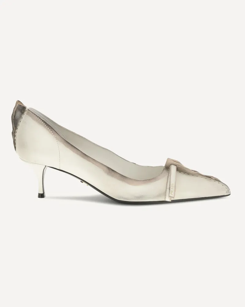Prada Antique leather Pumps Female White