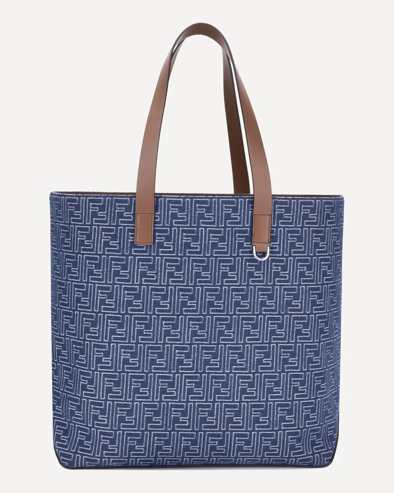 Fendi Embroderied denim Tote Bag Male Light