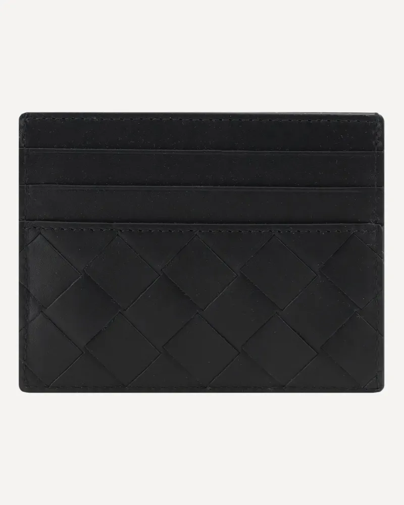 Bottega Veneta Card Holder with iconic intrecciato Male Black