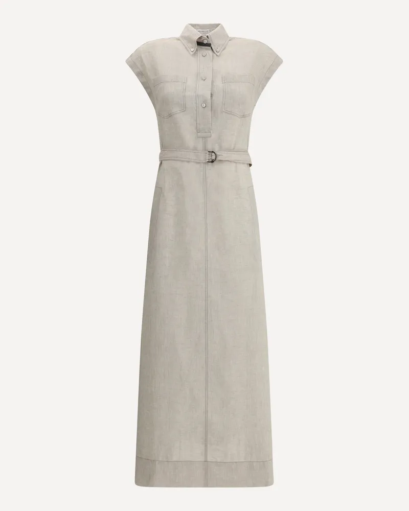 Brunello Cucinelli Long linen Dress Female Beige