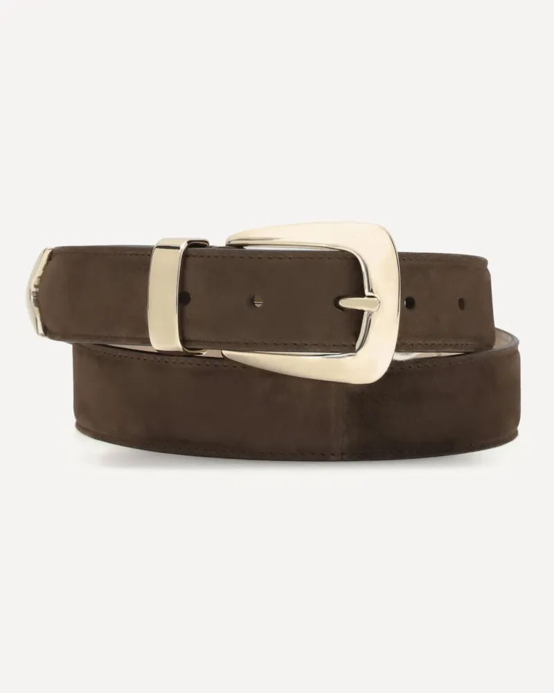 KHAITE Suede Benny Belt Female Brown
