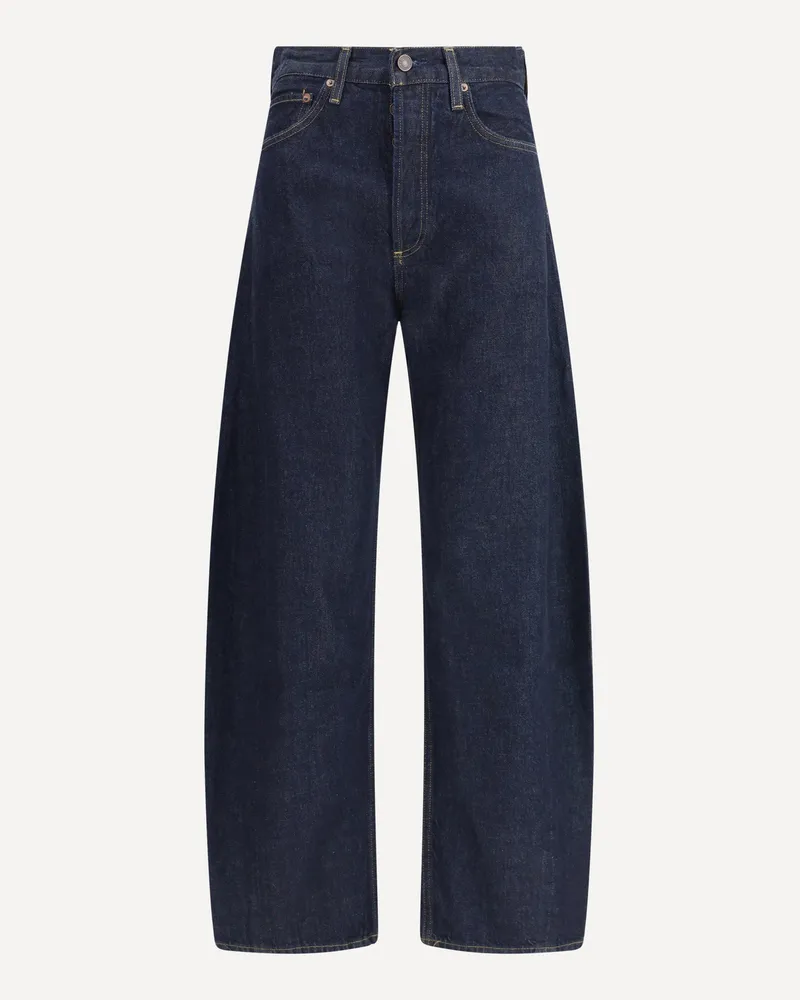 AGOLDE Luna Pieced Taper Jeans high waist color rinse Female Blue