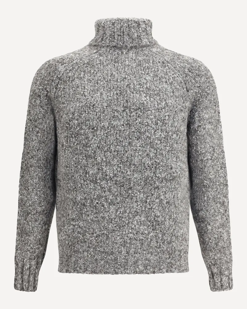 Brunello Cucinelli Buttoned turtleneck Sweater Male Grey