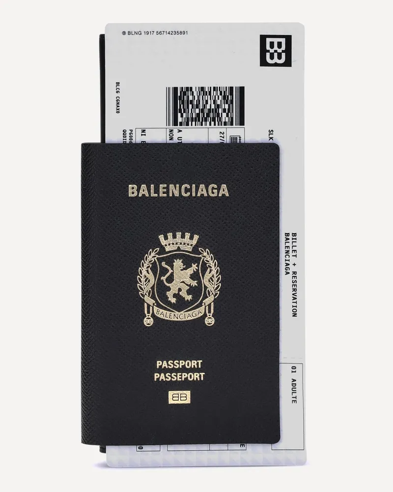Balenciaga Passport Wallet Male Black