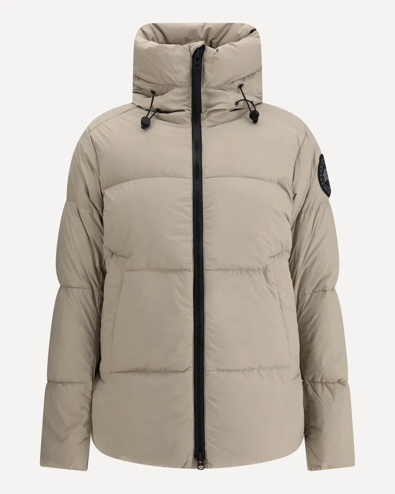 Canada Goose Black Nylon Crofton Puffer matte Male Beige