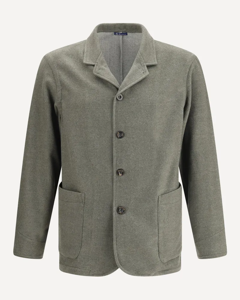 Finamore 1925 Overshirt Jacket single-breasted Male Green