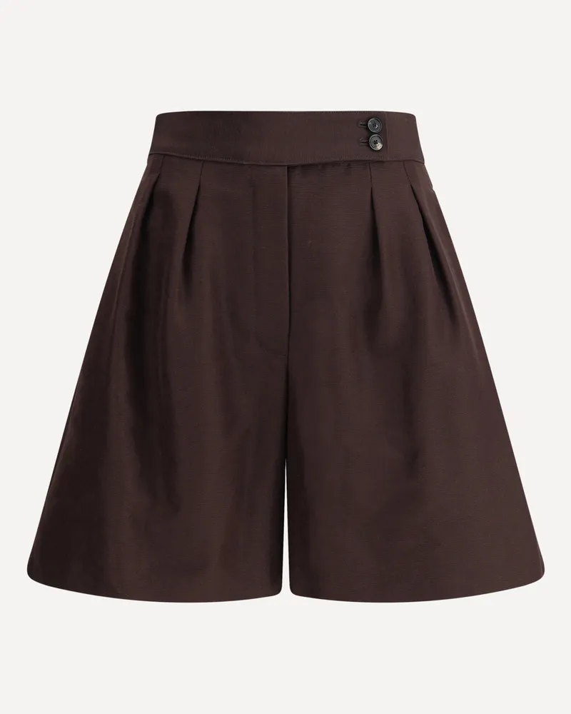 Loro Piana Silk Shorts Female Brown