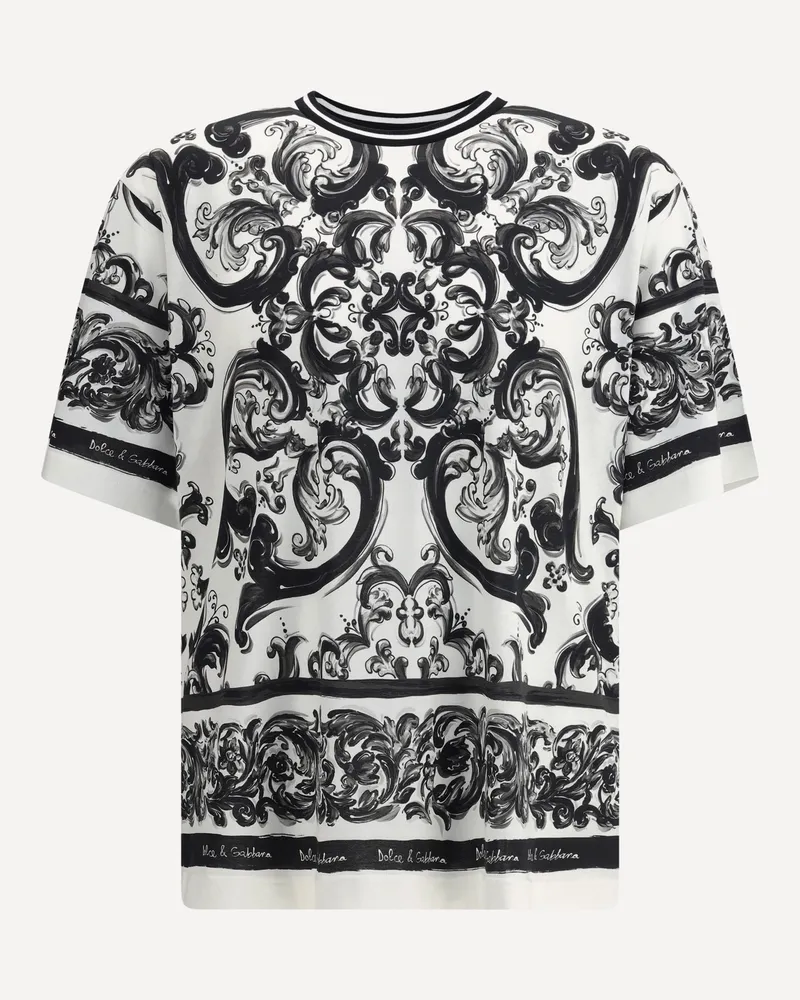 Dolce & Gabbana Maiolica T-Shirt Male Multicolour