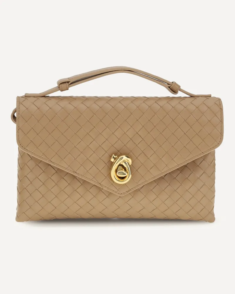 Bottega Veneta Knot Lock Shoulder Bag Female Beige
