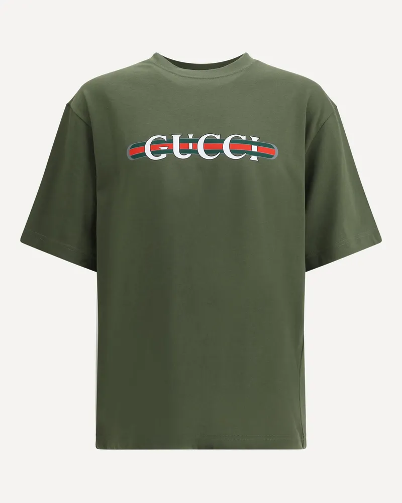 Gucci Logoed T-Shirt Male Green