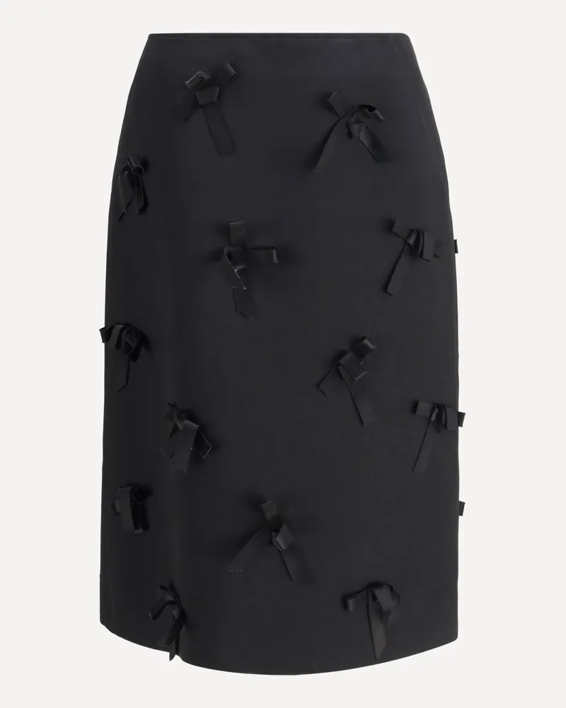 Jil Sander Satin Skirt with bows Female Black