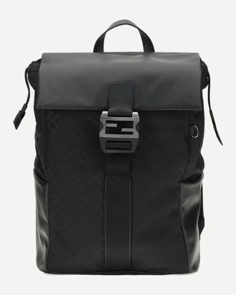 Fendi Nylon Flux Backpack Male Black