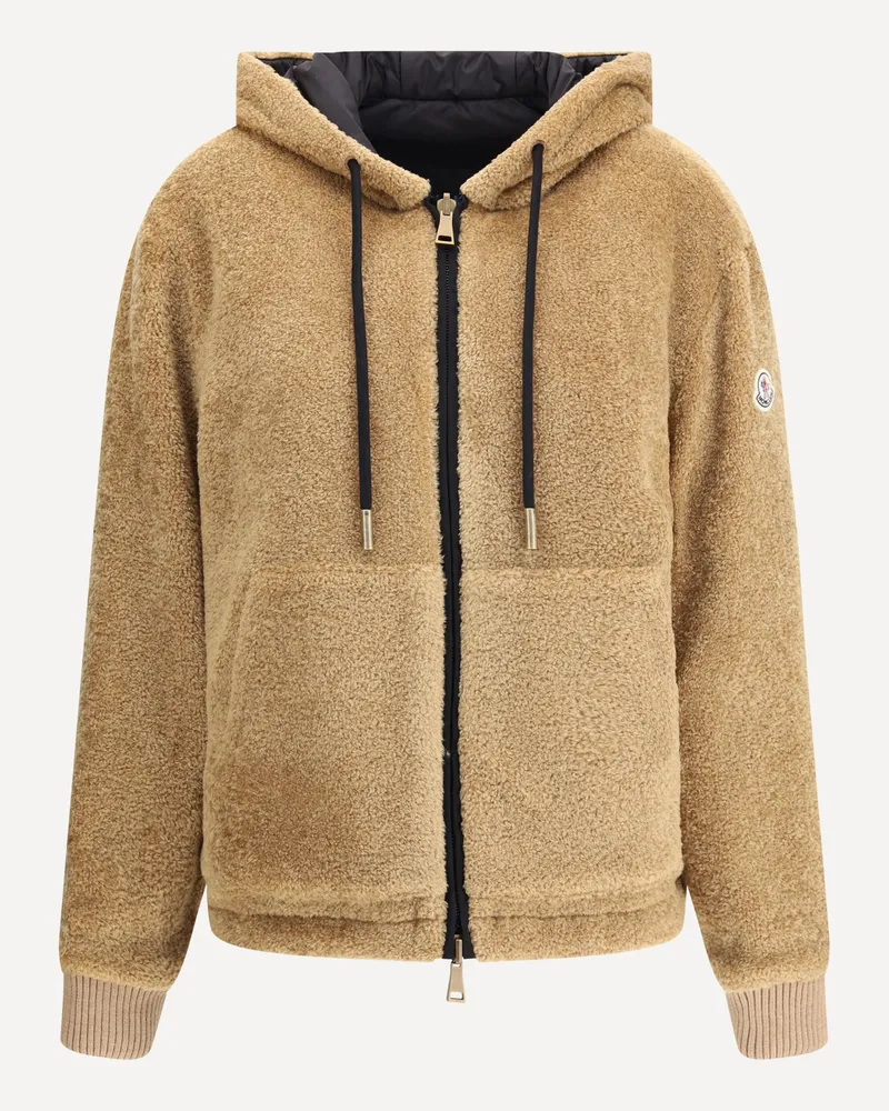 Moncler Reversible Padded Hoodie Female Beige
