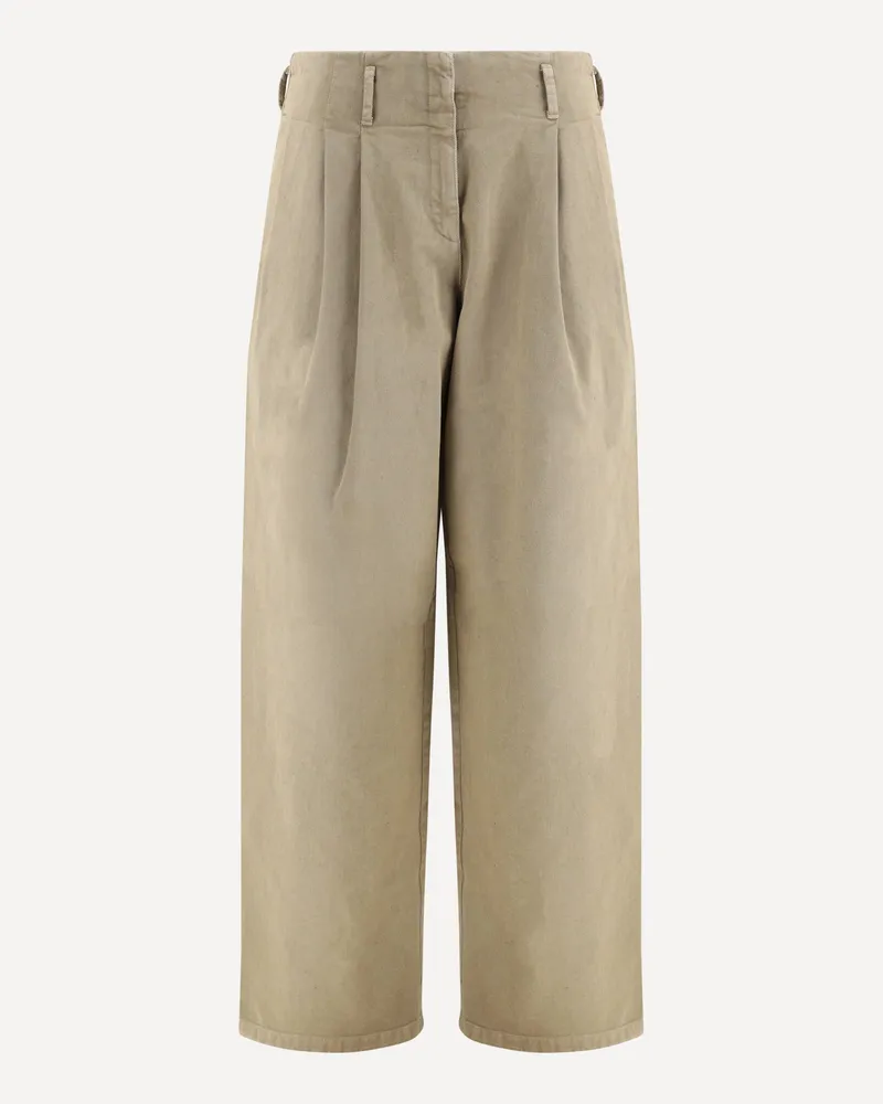 Golden Goose Oversized wide leg Pants Female Khaki