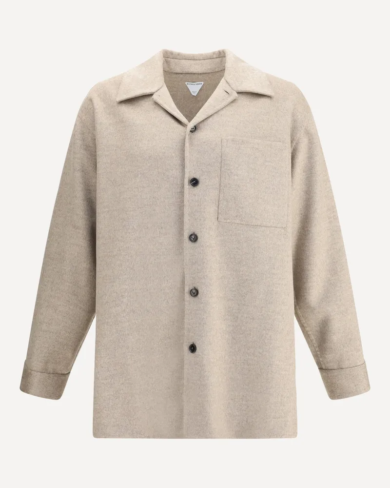 Bottega Veneta Wool and cashmere shirt Jacket Male Beige