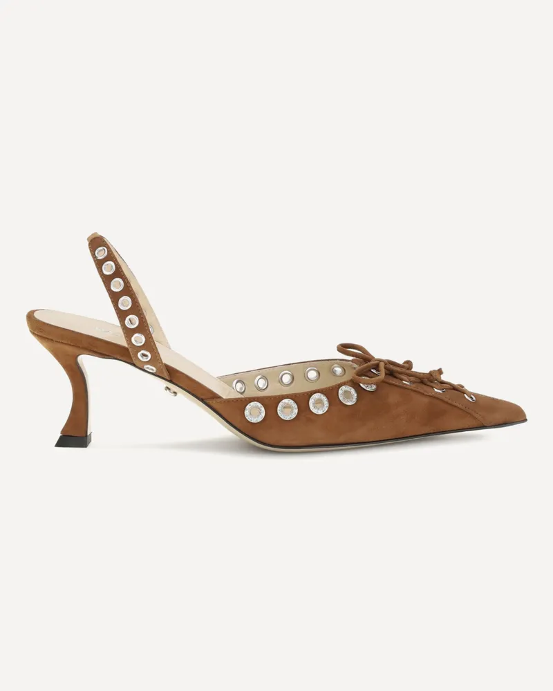 Mach & Mach Slingback Pumps Female Brown