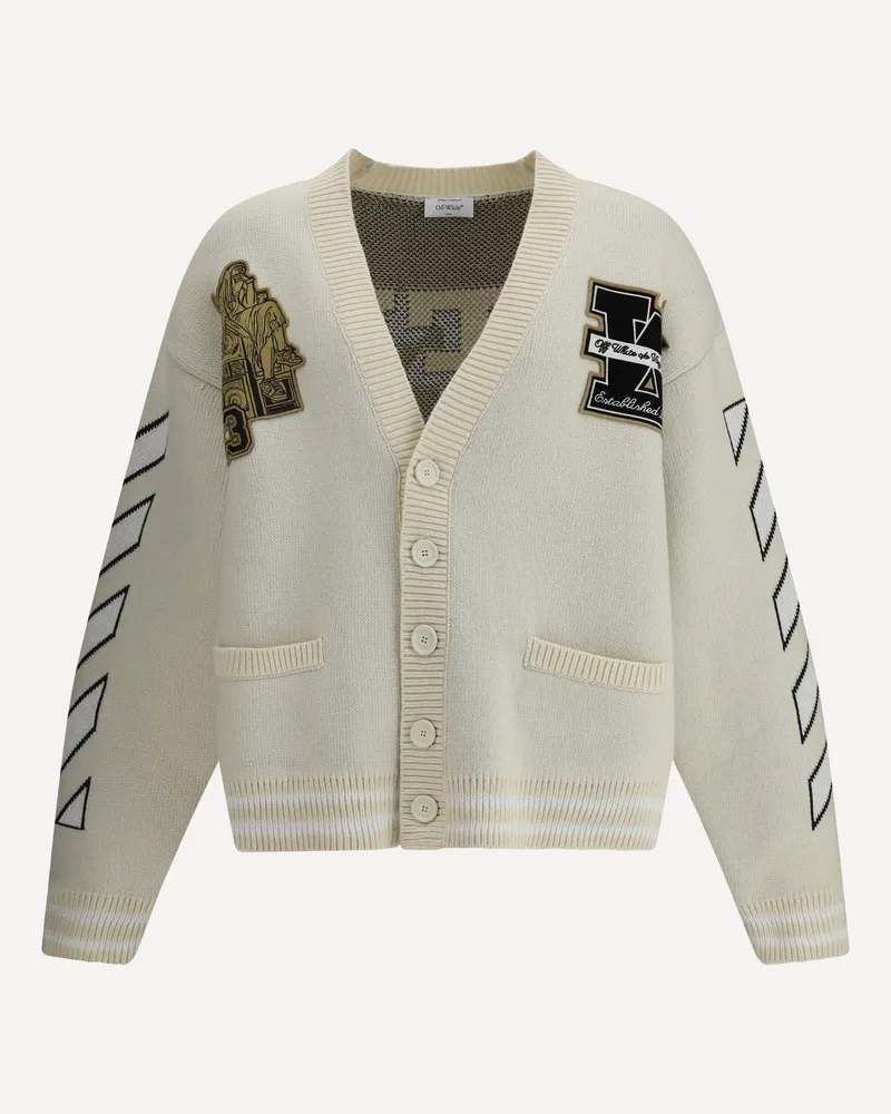OFF-WHITE Moon Vars Knit Cardigan Male Cream