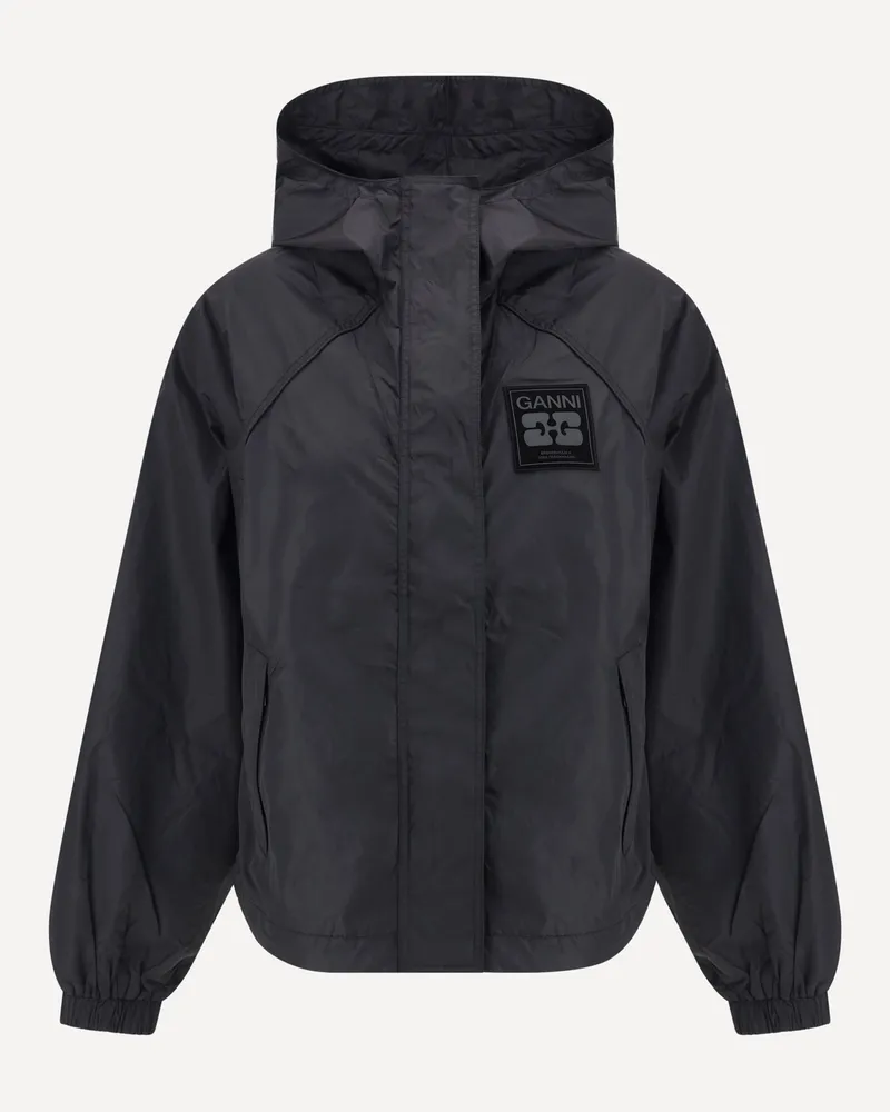 Ganni Recycled Nylon Jacket Female Black