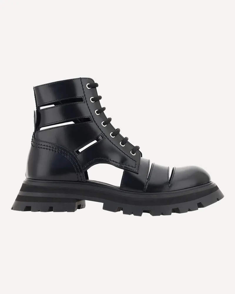 Alexander McQueen Wander Combat Boots Female Black
