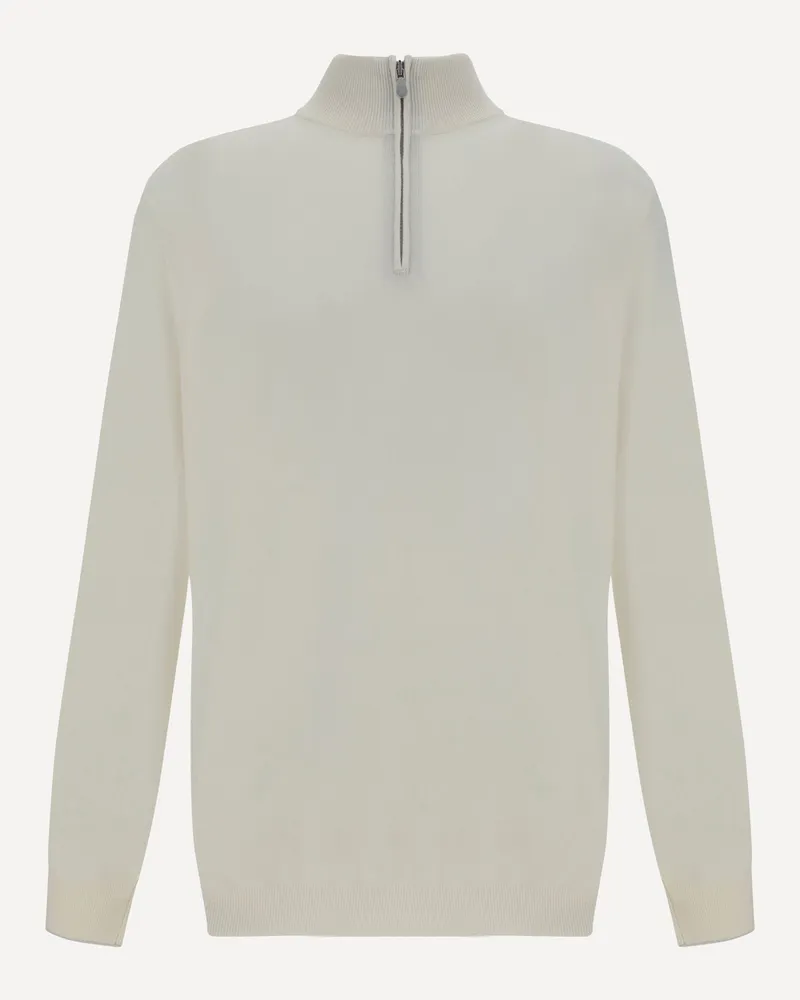 Brunello Cucinelli Cashmere Sweater Male White