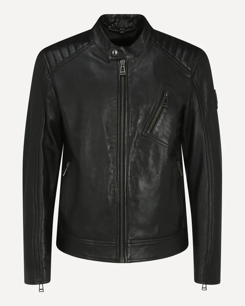 Belstaff Lambskin V Racer Jacket Male Black