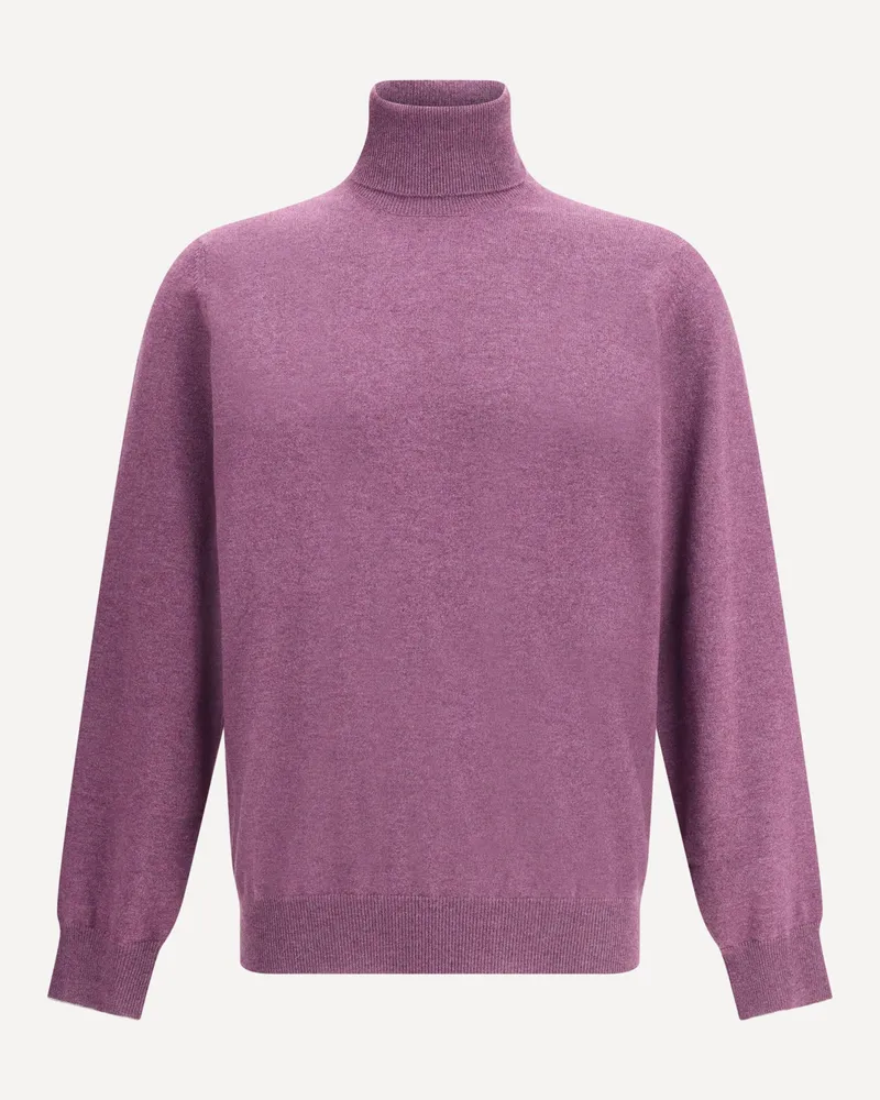 Brunello Cucinelli Turtleneck Sweater Male Purple