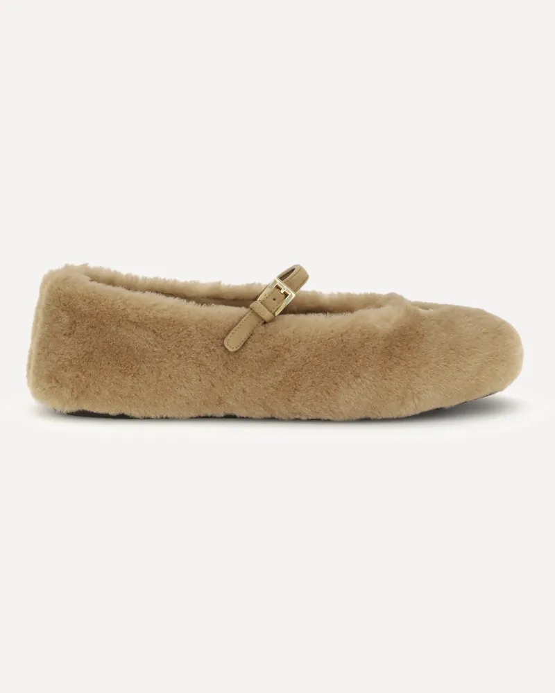 Prada Lambskin Ballerinas Female Beige