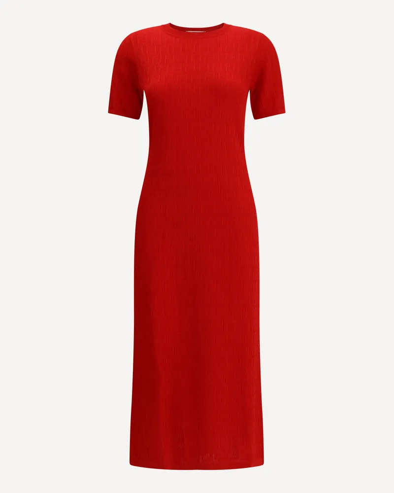Fendi Knitted midi Dress Female Red