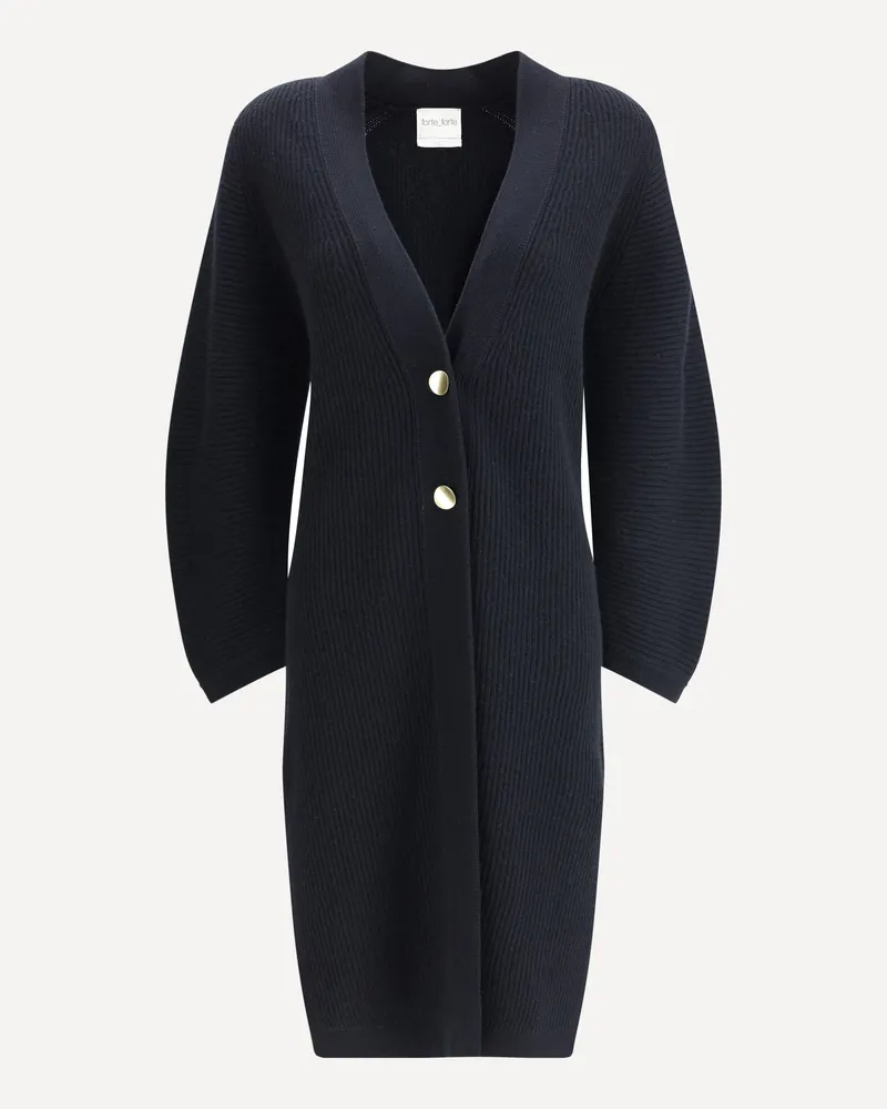 forte_forte FORTE_FORTE Long ribbed cashmere Cardigan Female Black